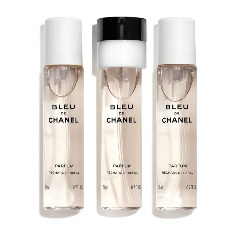 CHANEL BLEU DE CHANEL PARFUM TWIST & SPRAY 3x20ml NACHFÜLLUNG Garantierte Lieferung