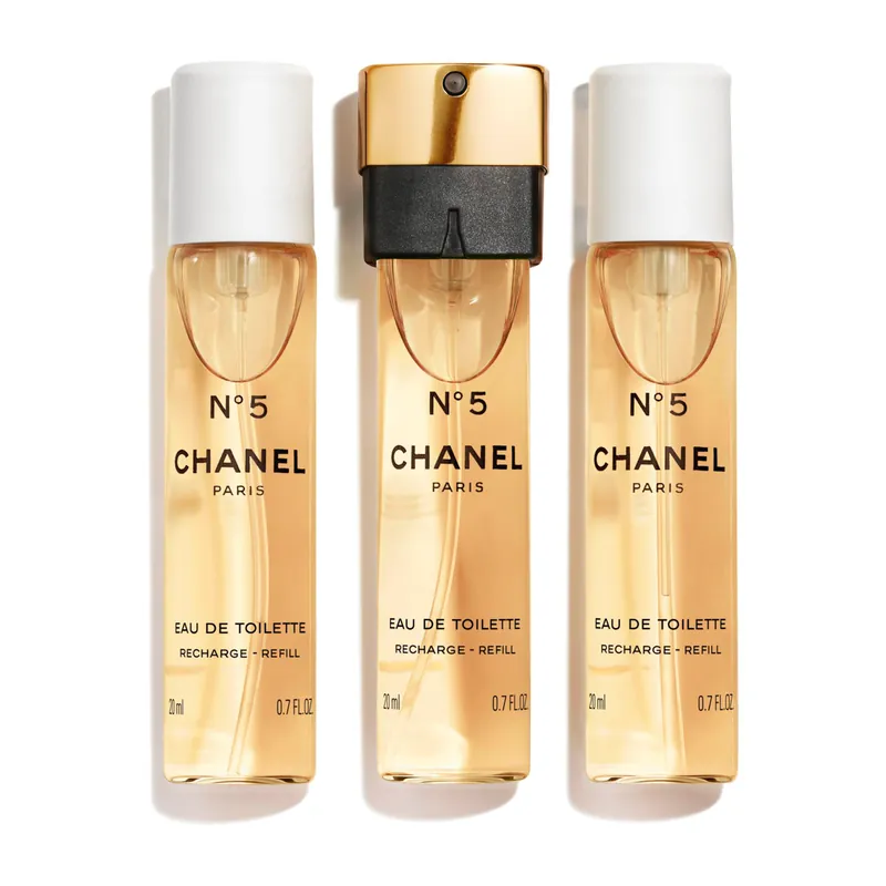 Preisreduziert CHANEL N°5 EAU DE TOILETTE TASCHENZERSTÄUBER 3x20ml NACHFÜLLUNG