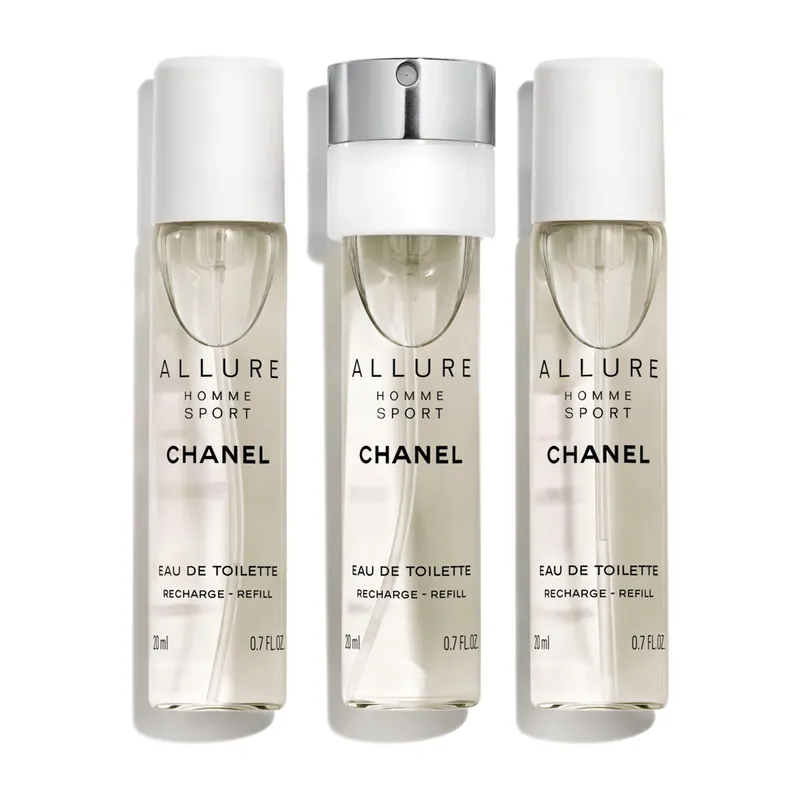 Nur Heute CHANEL ALLURE HOMME SPORT EAU DE TOILETTE NACHFÜLLBARES TWIST & SPRAY 3x20ml NACHFÜLLUNG