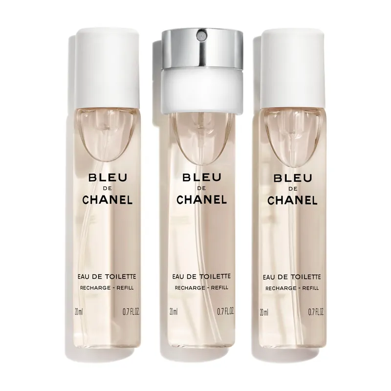 Versand Am Gleichen Tag CHANEL BLEU DE CHANEL EAU DE TOILETTE TWIST & SPRAY 3x20ml NACHFÜLLUNG