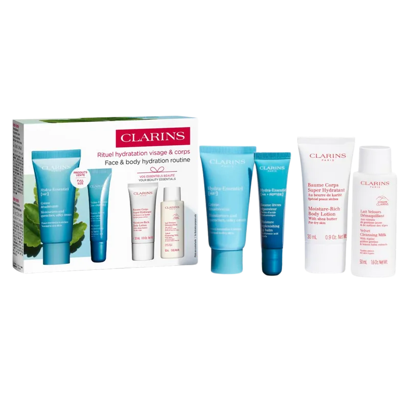 Meistverkauft Clarins Hydra-Essentiel Face & Body Hydration Routine Set