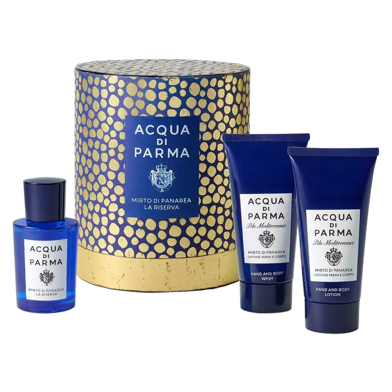 Bestpreis ACQUA DI PARMA BLU MEDITERRANEO MIRTO DI PANAREA LA RISERVA Eau de Parfum (EdP) 50ml SET