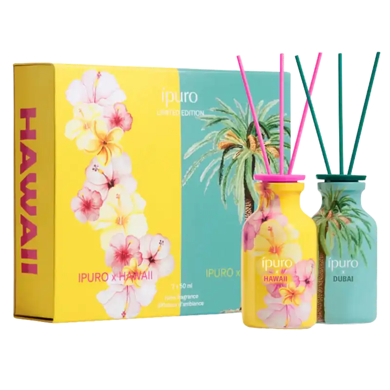 Abverkauf ipuro Travel The World Hawaii & Dubai Raumduft 2x50ml SET