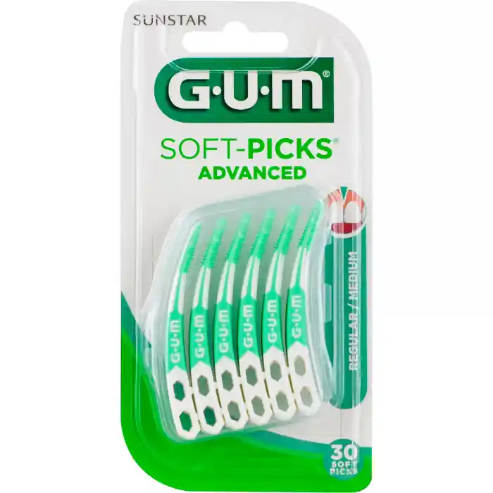 Highlight GUM SOFT-PICKS ADVANCED Regular + Reise-Etui