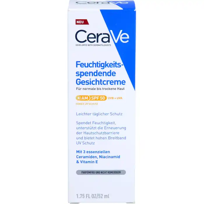 Cerave FEUCHTIGKEITSSPENDENDE GESICHTSCREME SPF50 Solange Der Vorrat Reicht