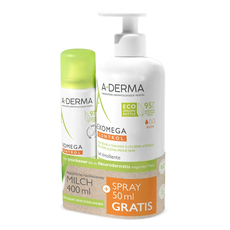 A-DERMA Promo-Kit Exomega Milch+Spray Heißes Angebot