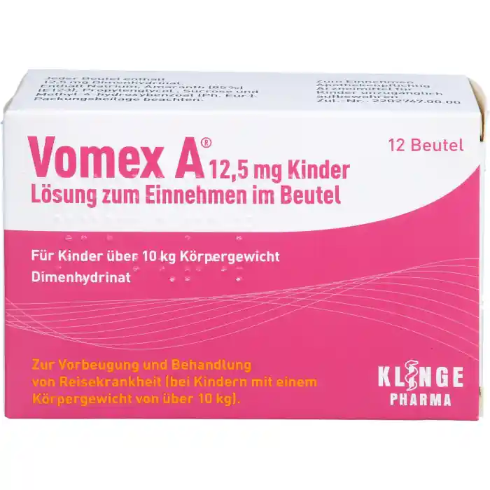 Markenprodukt Vomex A 12.5 mg Kinder Lösung zum Einnehmen im BTL
