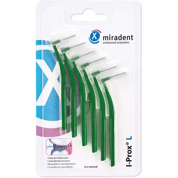 Garantierte Lieferung miradent I-Prox L Interdentalbürste 0.7mm grün