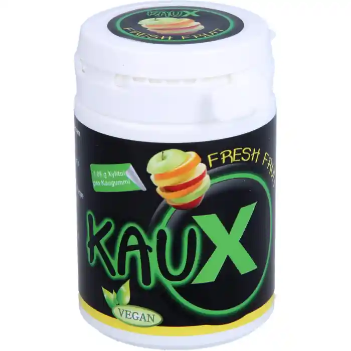 kauX Zahnpflegekaugummi fresh fruit mit Xylitol Neuheit