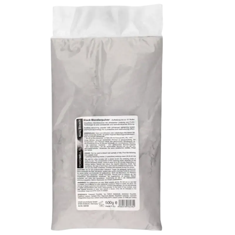 Neue Ware Powerwell Bleaching Powder Dust Free 500gr Nero Bleach