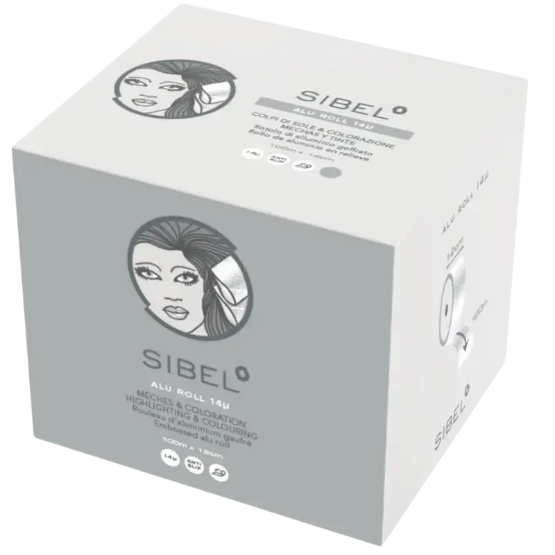 Neuheit Sibel Alufoil Embossed Roll Silver 12cm x 100m
