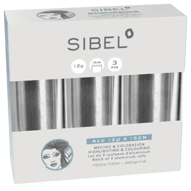 Sibel Alufoil Roll 12mu Silver 15cm x 100m 3pcs Must-Have