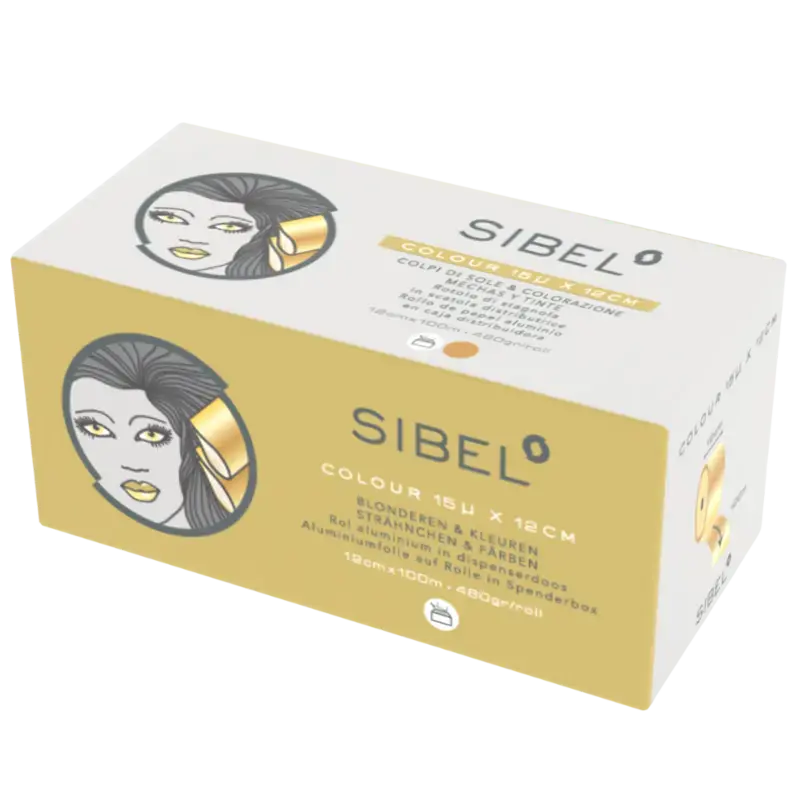 Neu Sibel Alufoil Roll 15mu 12cm x 100m Gold