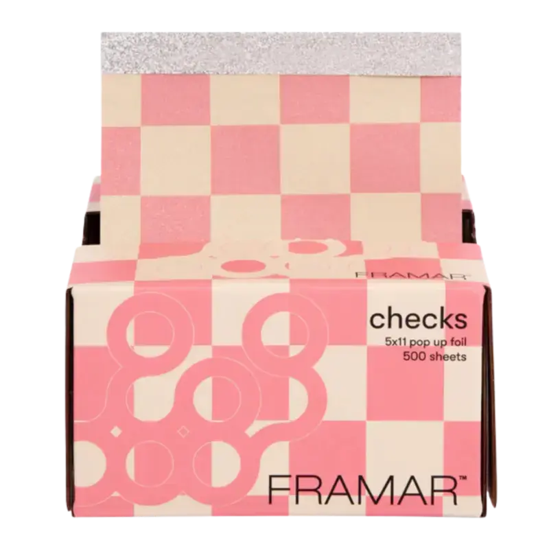 Solange Der Vorrat Reicht Framar Pop-Up Foil Beige & Pink Checks