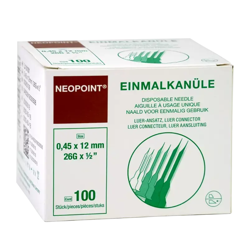 Neopoint Injektionsnadel - Braun 100St 0.45 x 12 mm Knallerangebot