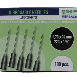 Letzte Chance Merbach Injektionsnadel - Schwarz -100 Stk 0.7 x 32 mm