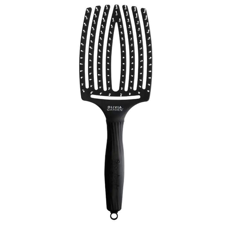 Olivia Garden Fingerbrush Care Iconic Nylon Bristles Black Large Sichere Zahlung