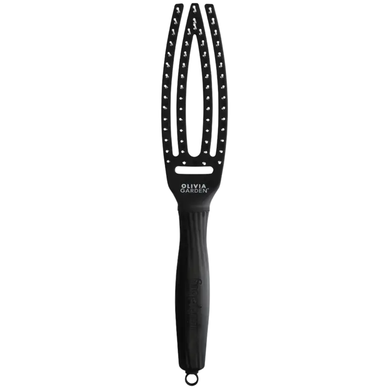 Billig Olivia Garden Fingerbrush Care Iconic Nylon Bristles Black Small