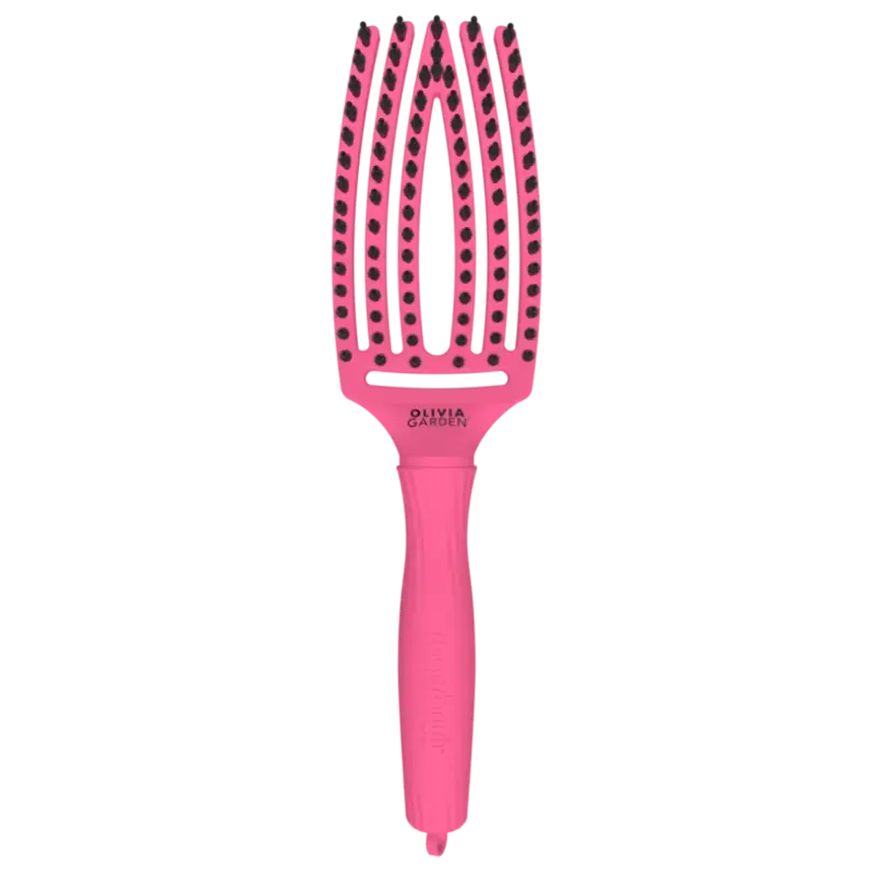 Olivia Garden Fingerbrush Care Iconic Boar&Nylon Hot Pink Must-Have