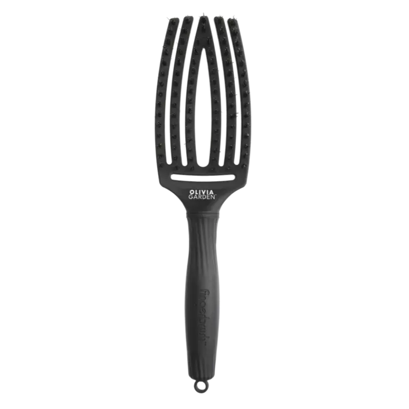 Olivia Garden Fingerbrush Care Iconic Boar&Nylon Full Black Medium Direktkauf
