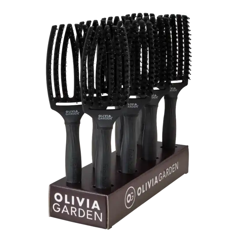 Super-Preis Olivia Garden Fingerbrush Care Iconic Display 4x Double Bristels 4x Boar&Nylon 2x4 stuks