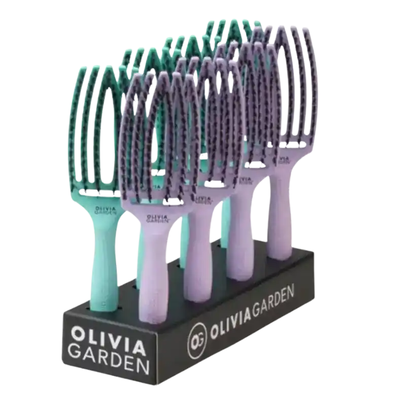 Bestseller Olivia Garden Fingerbrush Combo Medium Mint Lavender Display 8pcs Mint/Lavender
