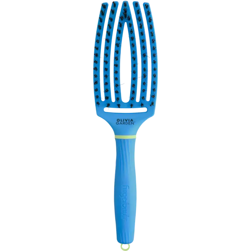 Olivia Garden Fingerbrush Care Iconic Boar&Nylon Turbo Blue Neu
