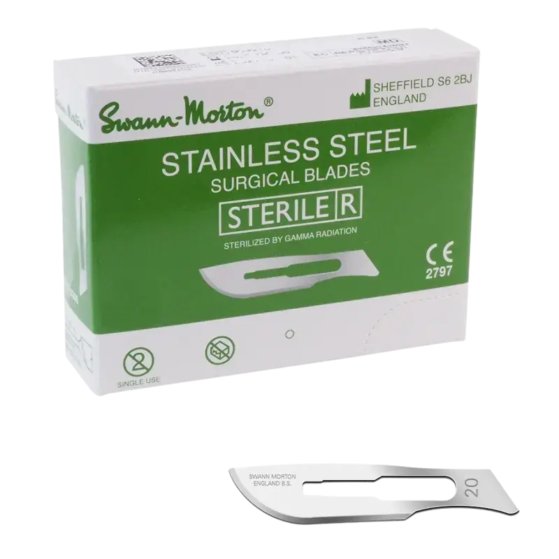 Swann-Morton Klingen Steril - 100 Stk 20 Direkt Vom Hersteller