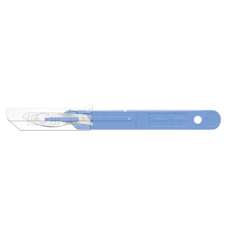 Neuheit Swann-Morton Disposable Sterile Blades With Handle & Retracting Guard 23