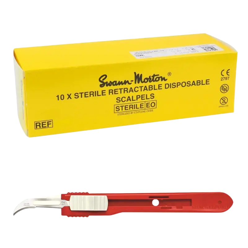 Swann-Morton Retractable Sterile Safety Blades 10pcs 12 Wochenendangebot