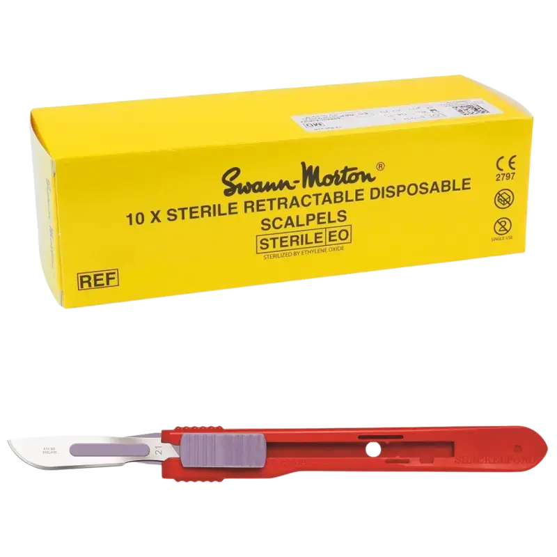 Swann-Morton Retractable Sterile Safety Blades 10pcs 21 Meistverkauft