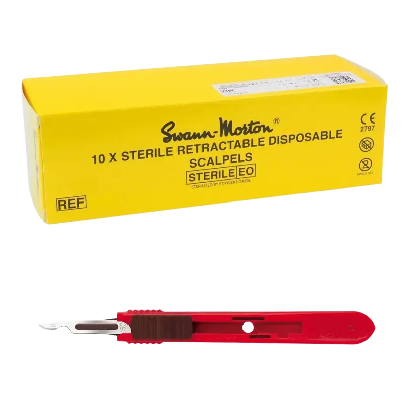 Swann-Morton Retractable Sterile Safety Blades 10pcs 15C Mega-Angebot