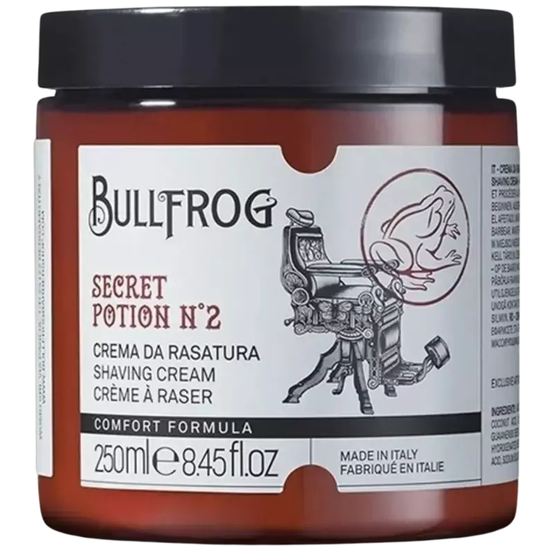 Bullfrog Shaving Cream Secret Potion N.2 "Comfort" 250ml Neu Im Sortiment