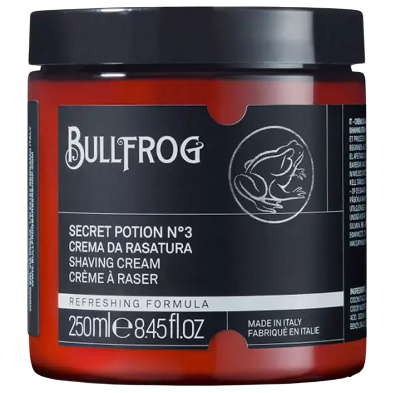 Meistverkauft Bullfrog Shaving Cream Secret Potion N.3 "Refreshing" 250ml