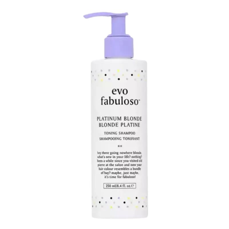 EVO Fabuloso Platinum Blonde Toning Shampoo 250ml Neu Im Sortiment