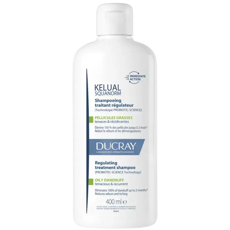 Ducray KELUAL SQUANORM Regulating Treatment Shampoo - Oily Dandruff 400ml Schnäppchen