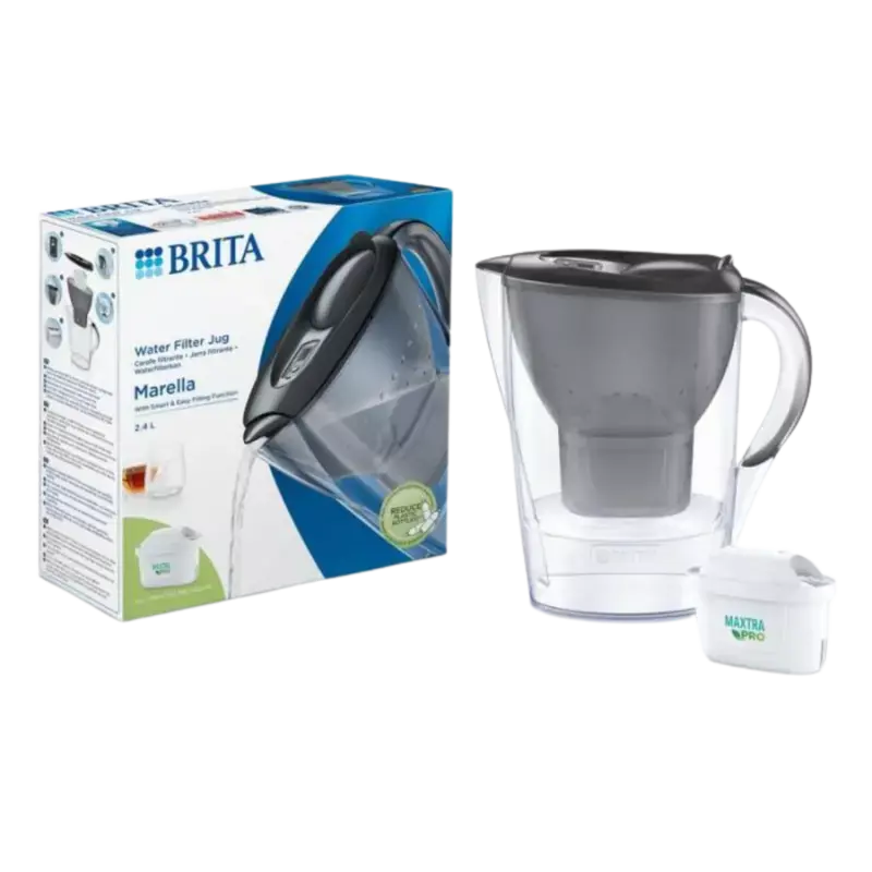 BRITA Marella Cool Water Filter Jug 2,4L + Maxtra Pro All-in-1 Waterfilter Grey Heißes Angebot
