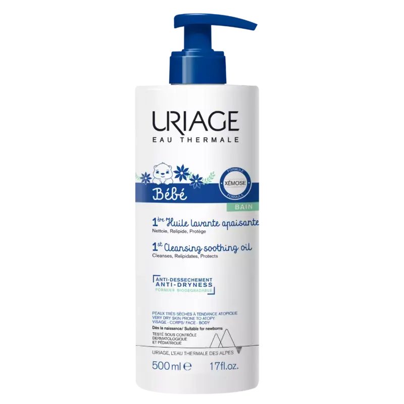 Uriage Bébé 1st Cleansing Soothing Oil 500ml Highlight