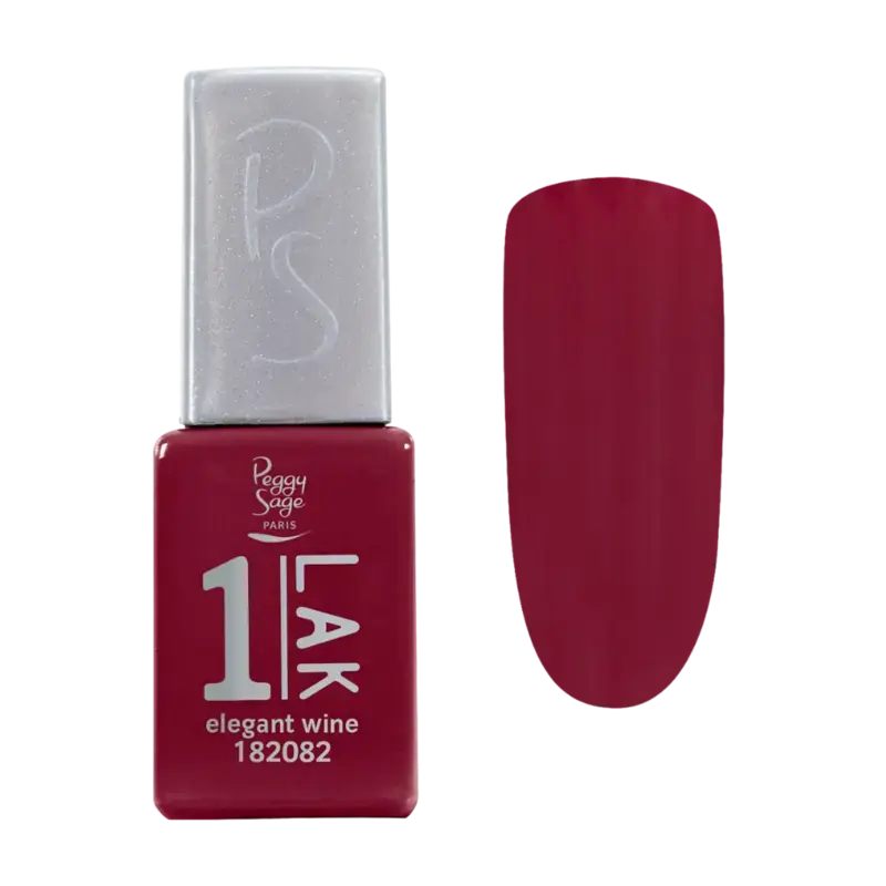 Neu Im Sortiment Peggy Sage 1-Lak 3-In-1 Semi-Permanent Nail Lacquer 5ml Elegant Wine