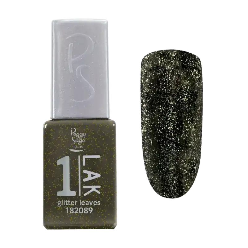 Peggy Sage 1-Lak 3-In-1 Semi-Permanent Nail Lacquer 5ml Glitter Leaves Zertifiziert