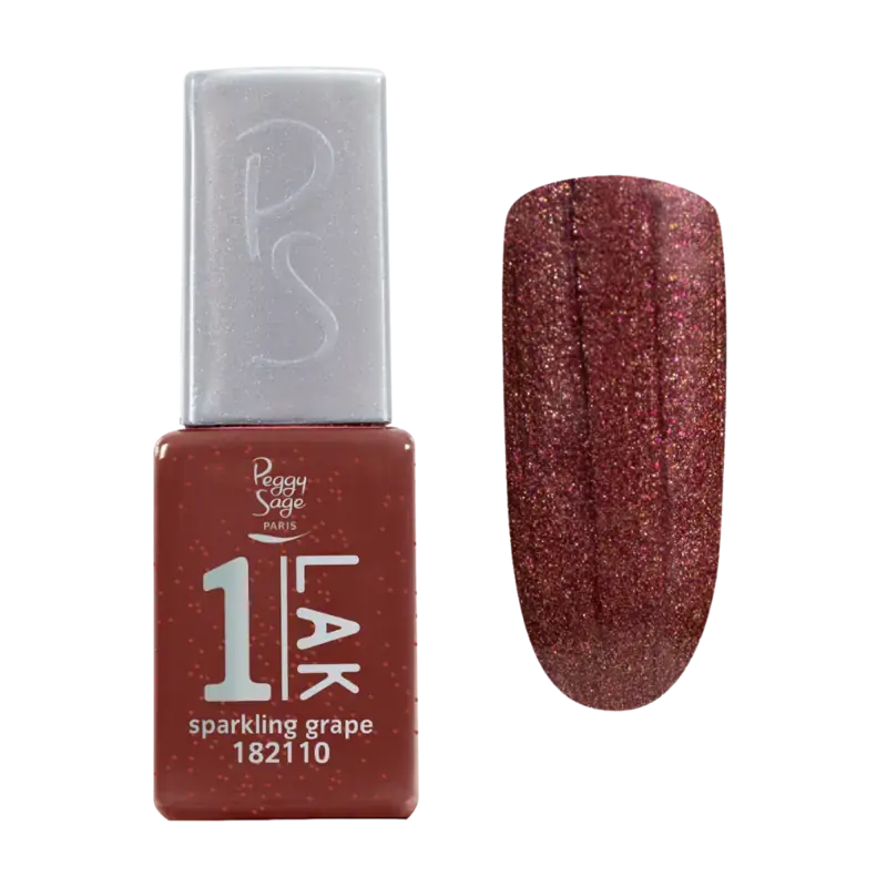 Peggy Sage 1-Lak 3-In-1 Semi-Permanent Nail Lacquer 5ml Sparkling Grape Expressversand
