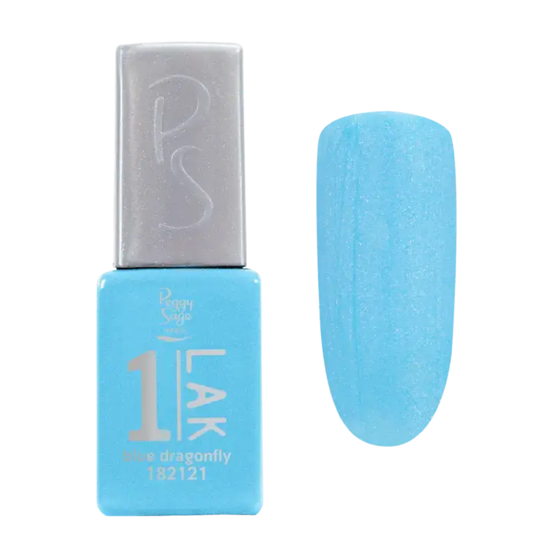 Highlight Peggy Sage 1-Lak 3-In-1 Semi-Permanent Nail Lacquer 5ml Blue Dragonfly
