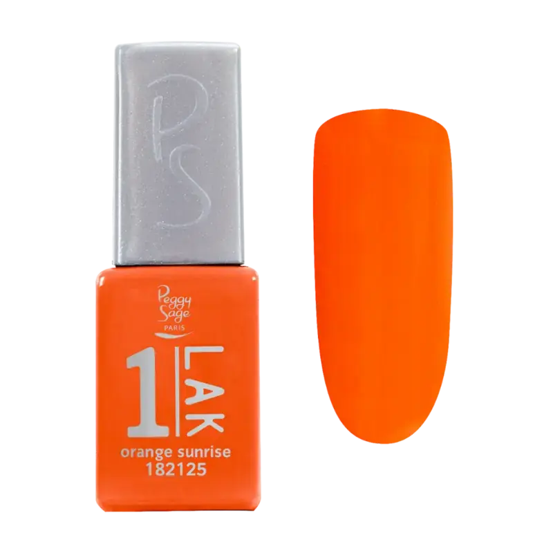 Zertifiziert Peggy Sage 1-Lak 3-In-1 Semi-Permanent Nail Lacquer 5ml Orange Sunrise