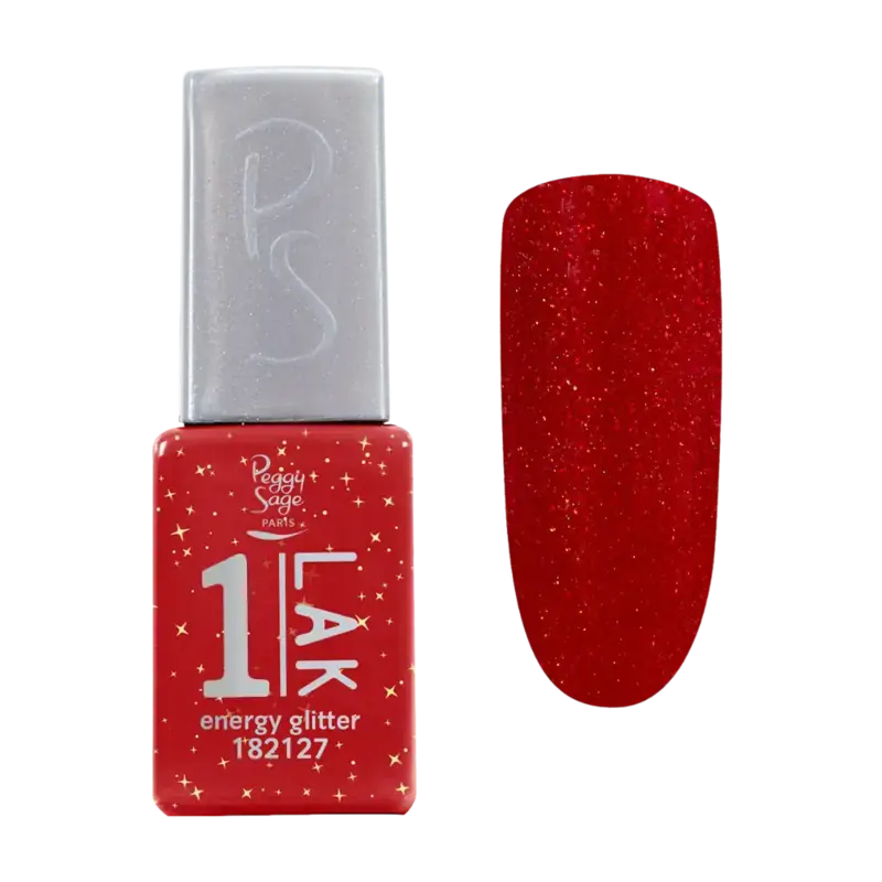 Top-Seller Peggy Sage 1-Lak 3-In-1 Semi-Permanent Nail Lacquer 5ml Energy Glitter