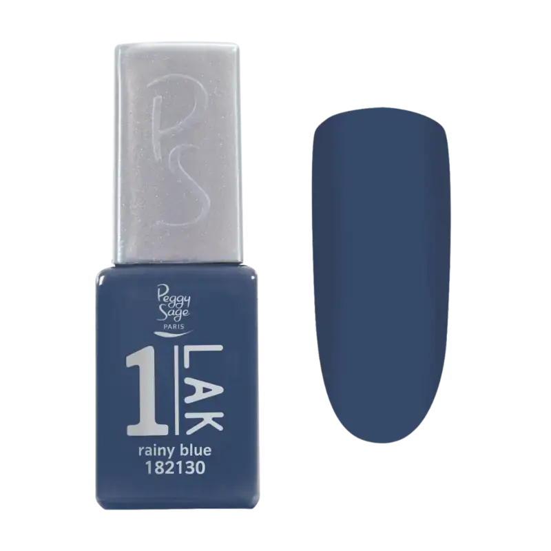 Ausverkauf Peggy Sage 1-Lak 3-In-1 Semi-Permanent Nail Lacquer 5ml Rainy Blue