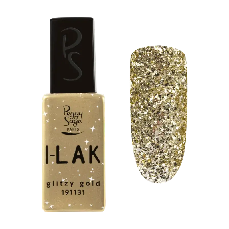 Peggy Sage I-Lak Semi-Permanent Nail Lacquer 11ml Glitzy Gold Highlight