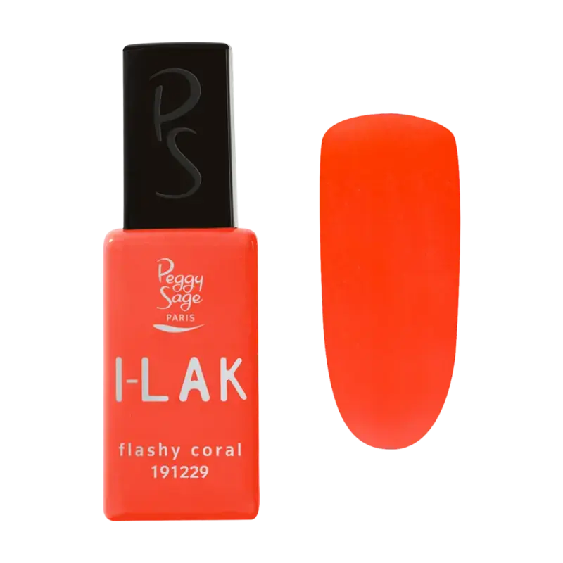 Billig Peggy Sage I-Lak Semi-Permanent Nail Lacquer 11ml Flashy Coral