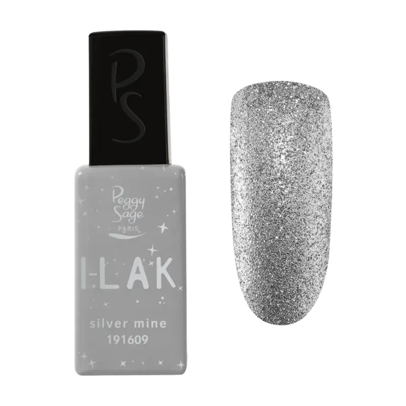 Highlight Peggy Sage I-Lak Semi-Permanent Nail Lacquer 11ml Silver Mine