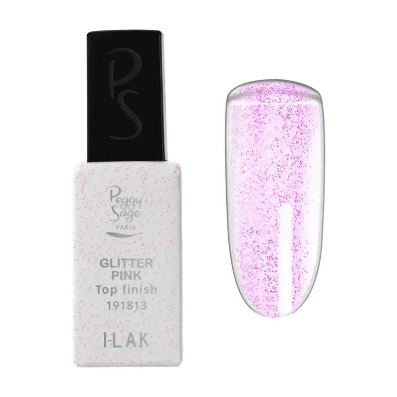 Günstig Peggy Sage I-Lak Semi-Permanent Top Finish 11ml Glitter Rose