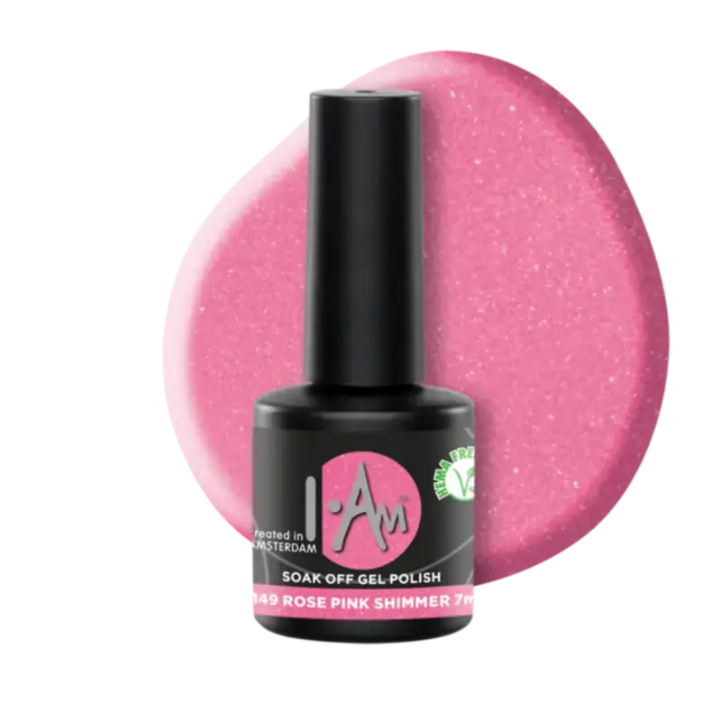 Sale I.Am Soak Off Gel Polish 7ml 149 Rose Pink Shimmer